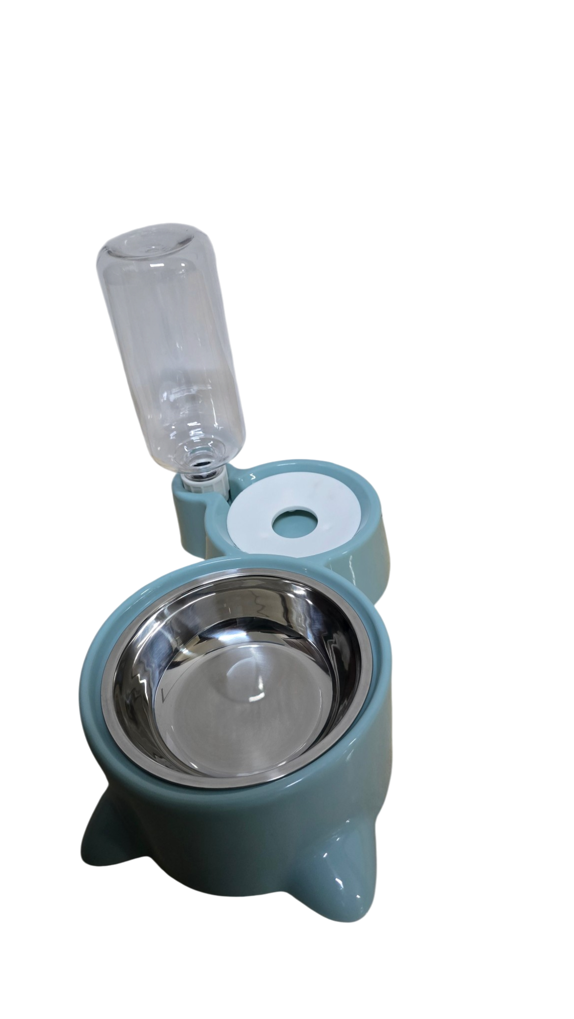 JUEGO DE TAZON CON ACCESORIOS PARA ALIMENTACIÓN DE MASCOTAS DUOPETS