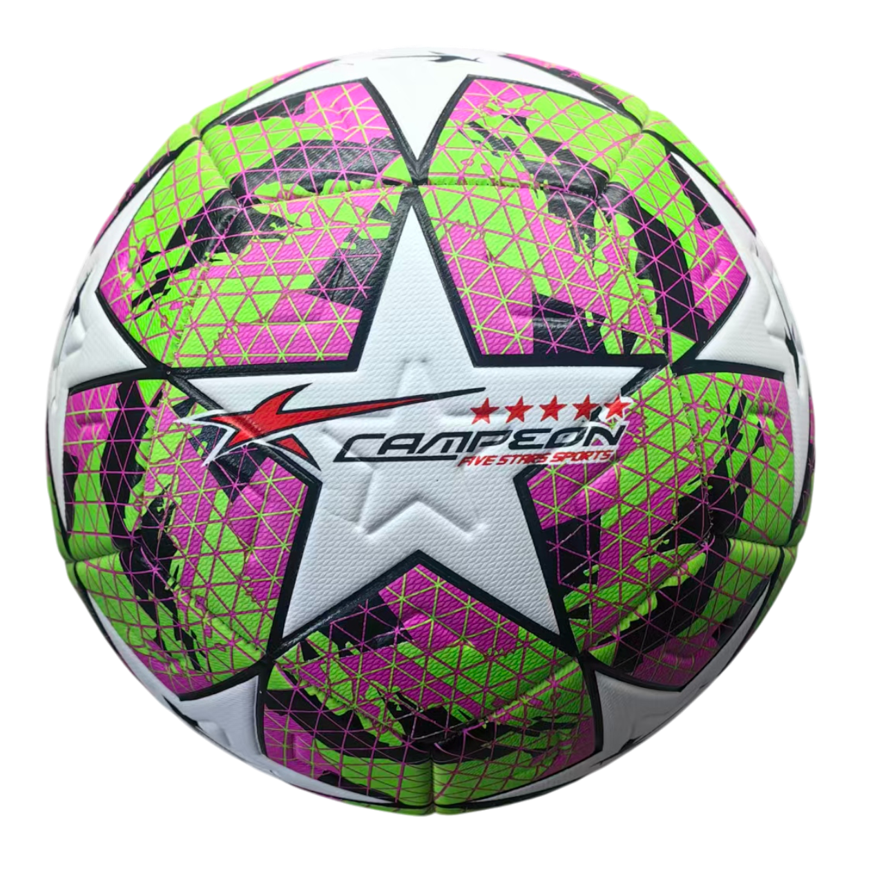 Balón Deportivo de Fútbol Alto Relieve Estrella Vortex 12 Gajos PU