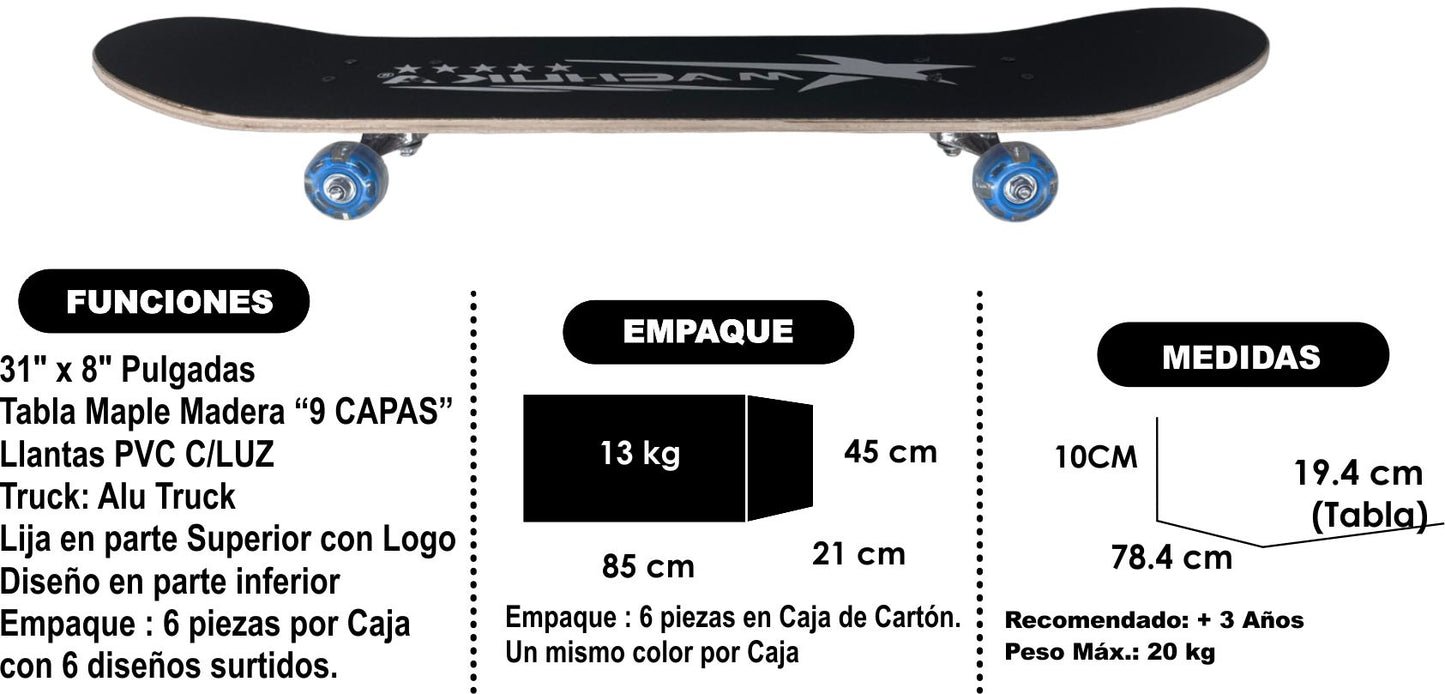 PATINETA DE MADERA 31X8" MACHUKA