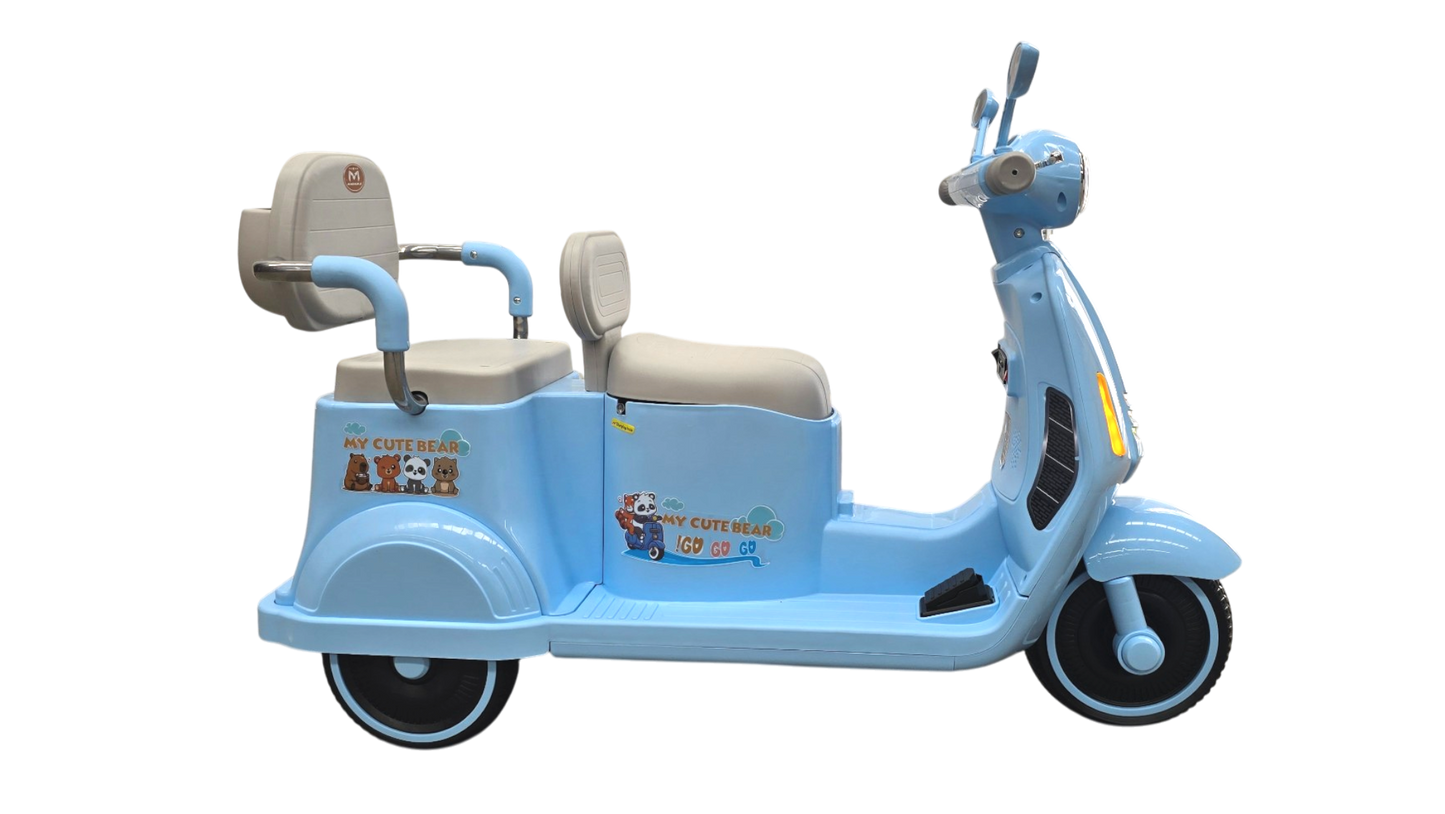 MOTONETA ELÉCTRICA 6V DOBLE ASIENTO CON CONTROL REMOTO 896-26