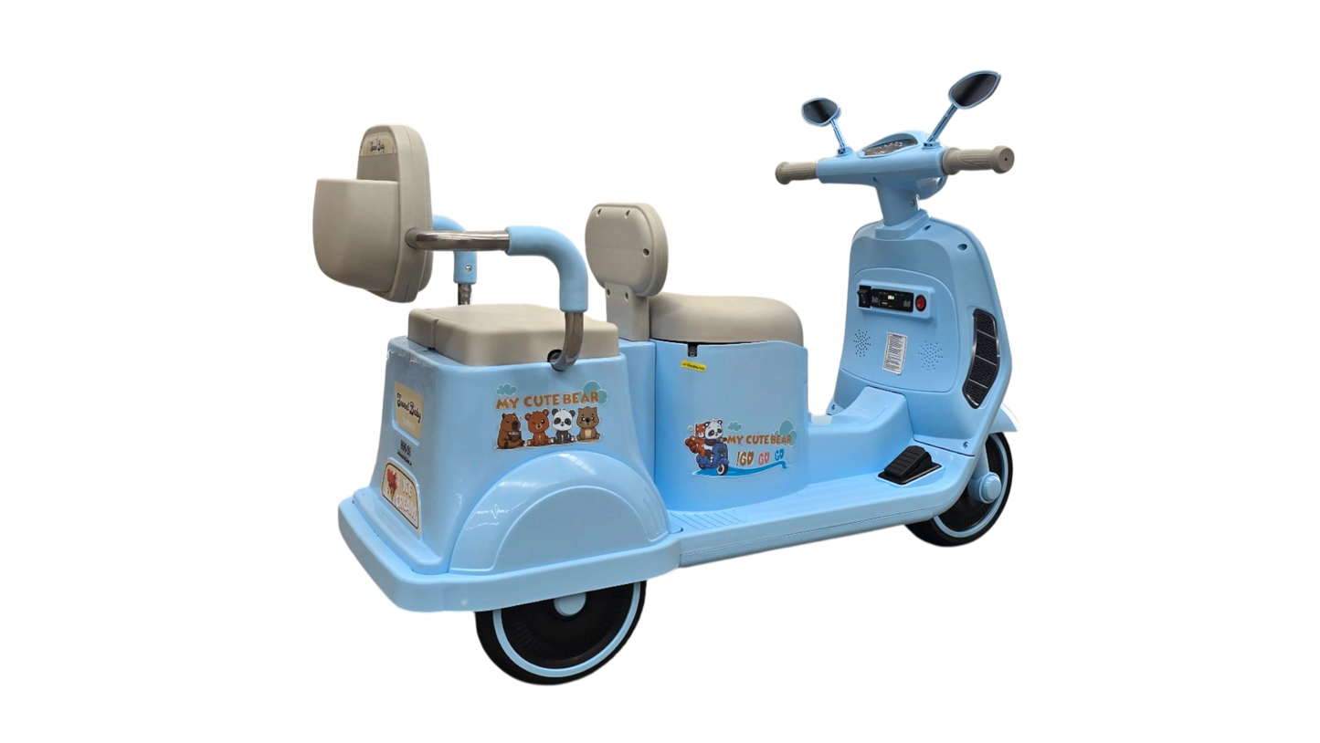MOTONETA ELÉCTRICA 6V DOBLE ASIENTO CON CONTROL REMOTO 896-26