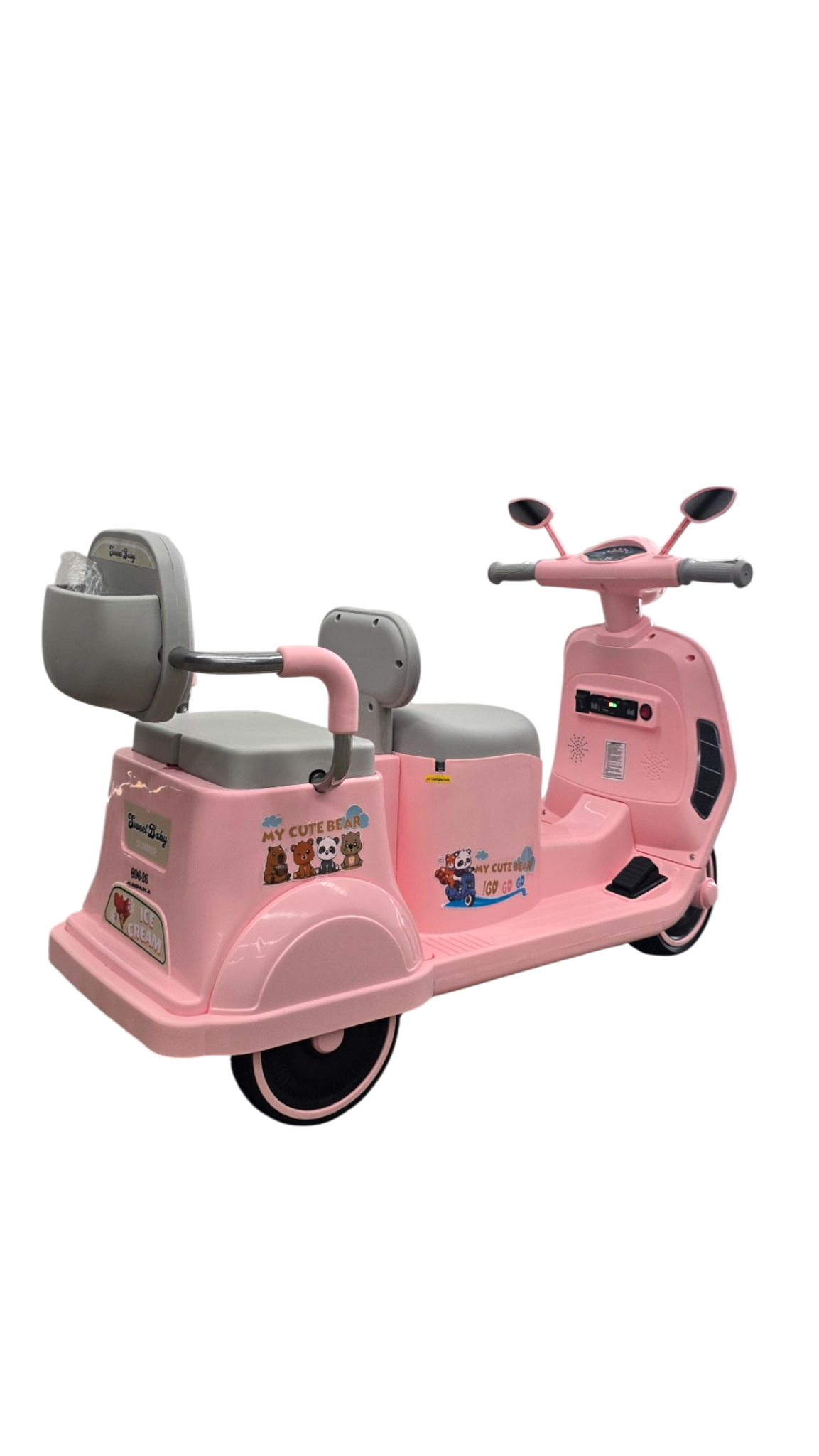 MOTONETA ELÉCTRICA 6V DOBLE ASIENTO CON CONTROL REMOTO 896-26