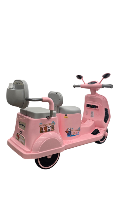 MOTONETA ELÉCTRICA 6V DOBLE ASIENTO CON CONTROL REMOTO 896-26