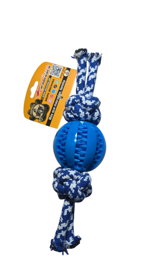JUGUETE CON PELOTA Y CUERDA PARA PERRO 9367 DUOPETS