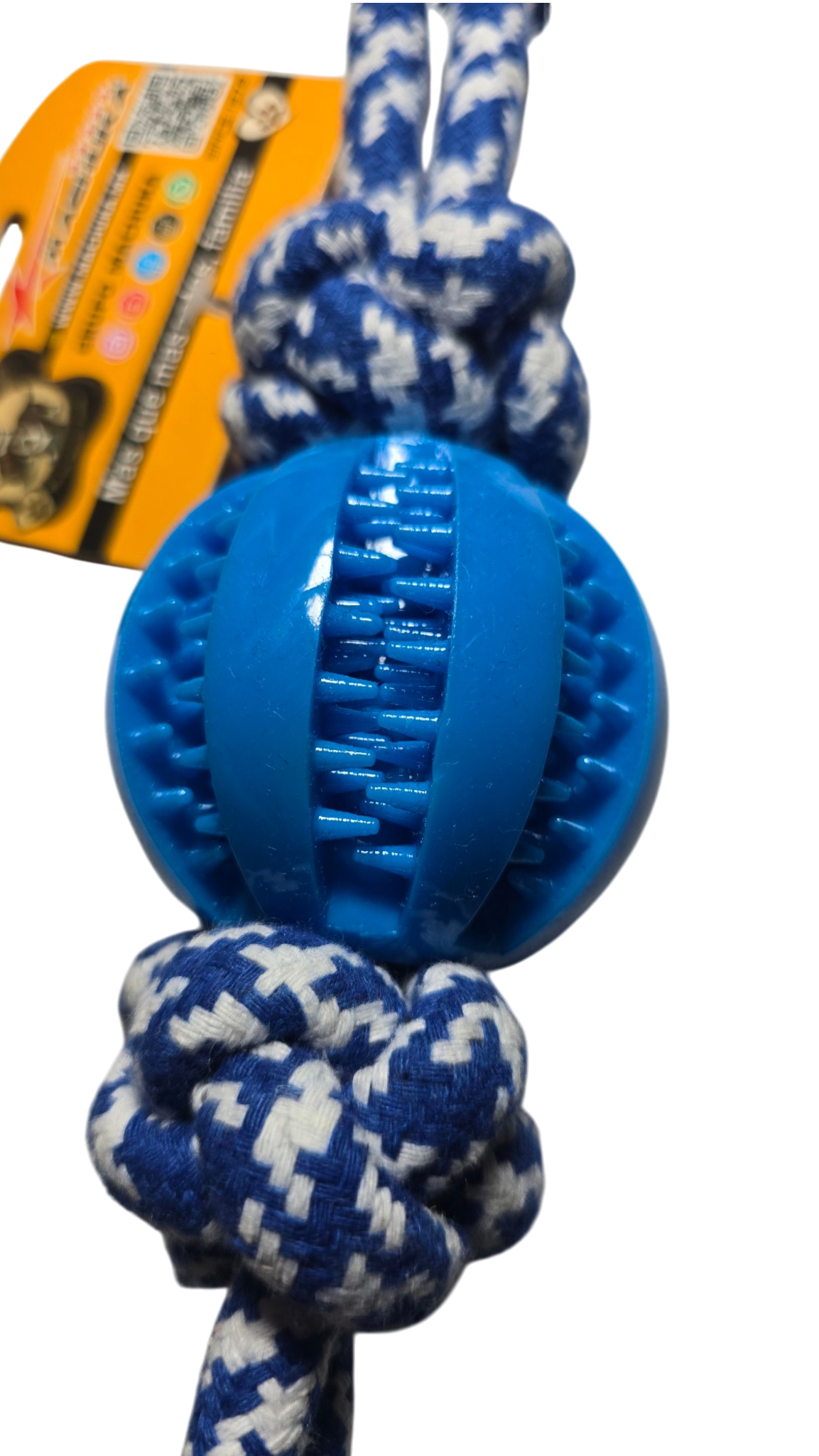 JUGUETE CON PELOTA Y CUERDA PARA PERRO 9367 DUOPETS