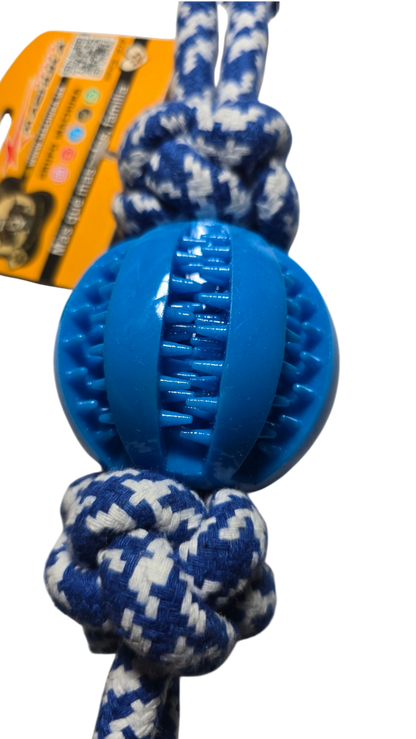 JUGUETE CON PELOTA Y CUERDA PARA PERRO 9367 DUOPETS