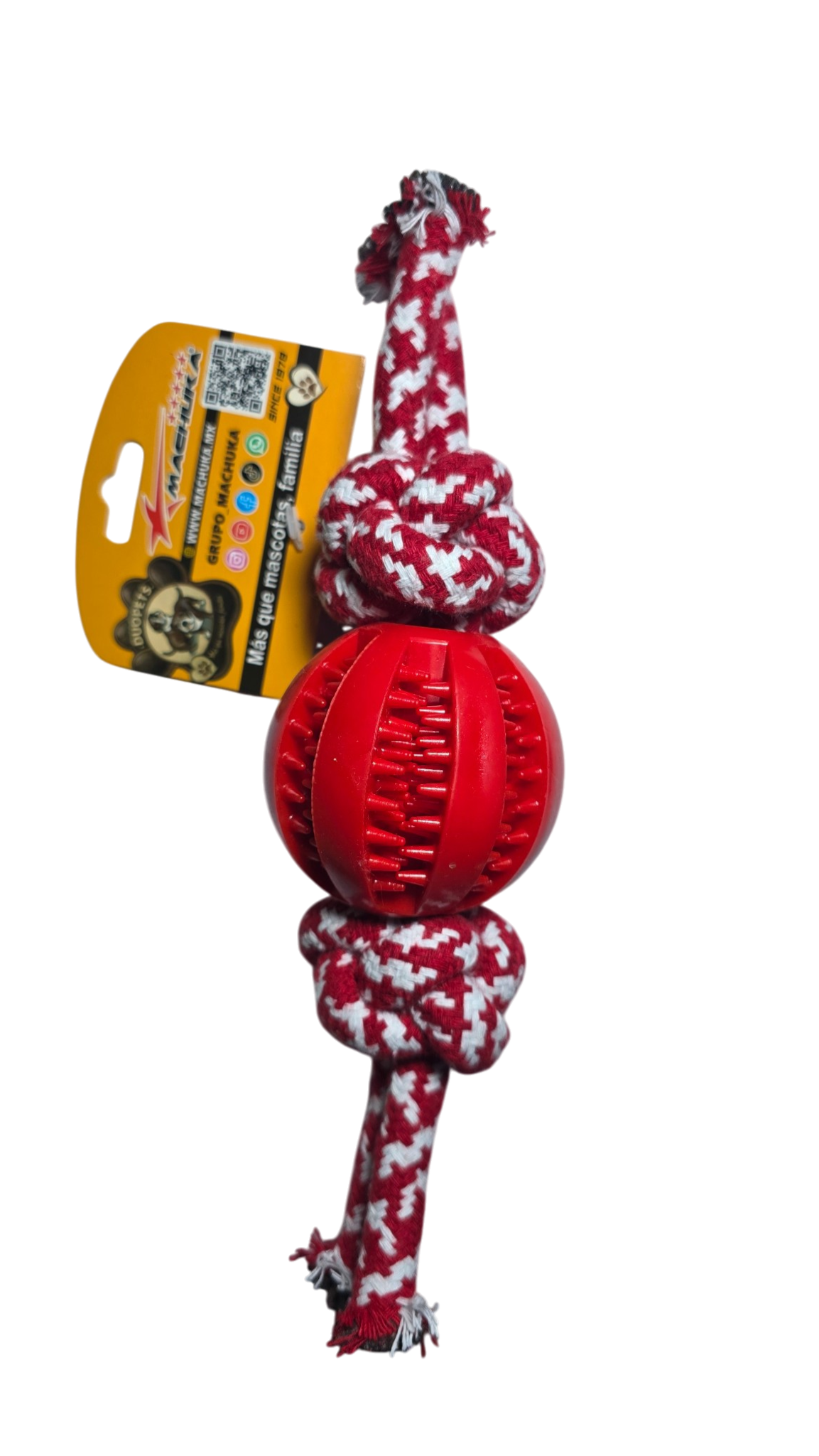 JUGUETE CON PELOTA Y CUERDA PARA PERRO 9367 DUOPETS