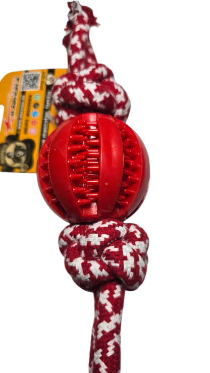 JUGUETE CON PELOTA Y CUERDA PARA PERRO 9367 DUOPETS