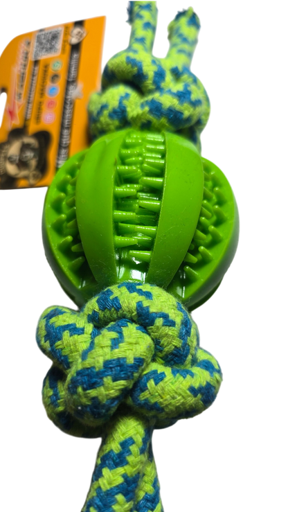 JUGUETE CON PELOTA Y CUERDA PARA PERRO 9367 DUOPETS