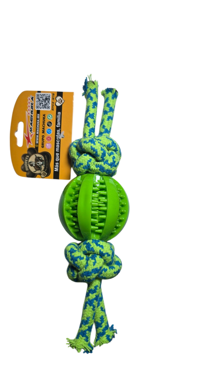 JUGUETE CON PELOTA Y CUERDA PARA PERRO 9367 DUOPETS