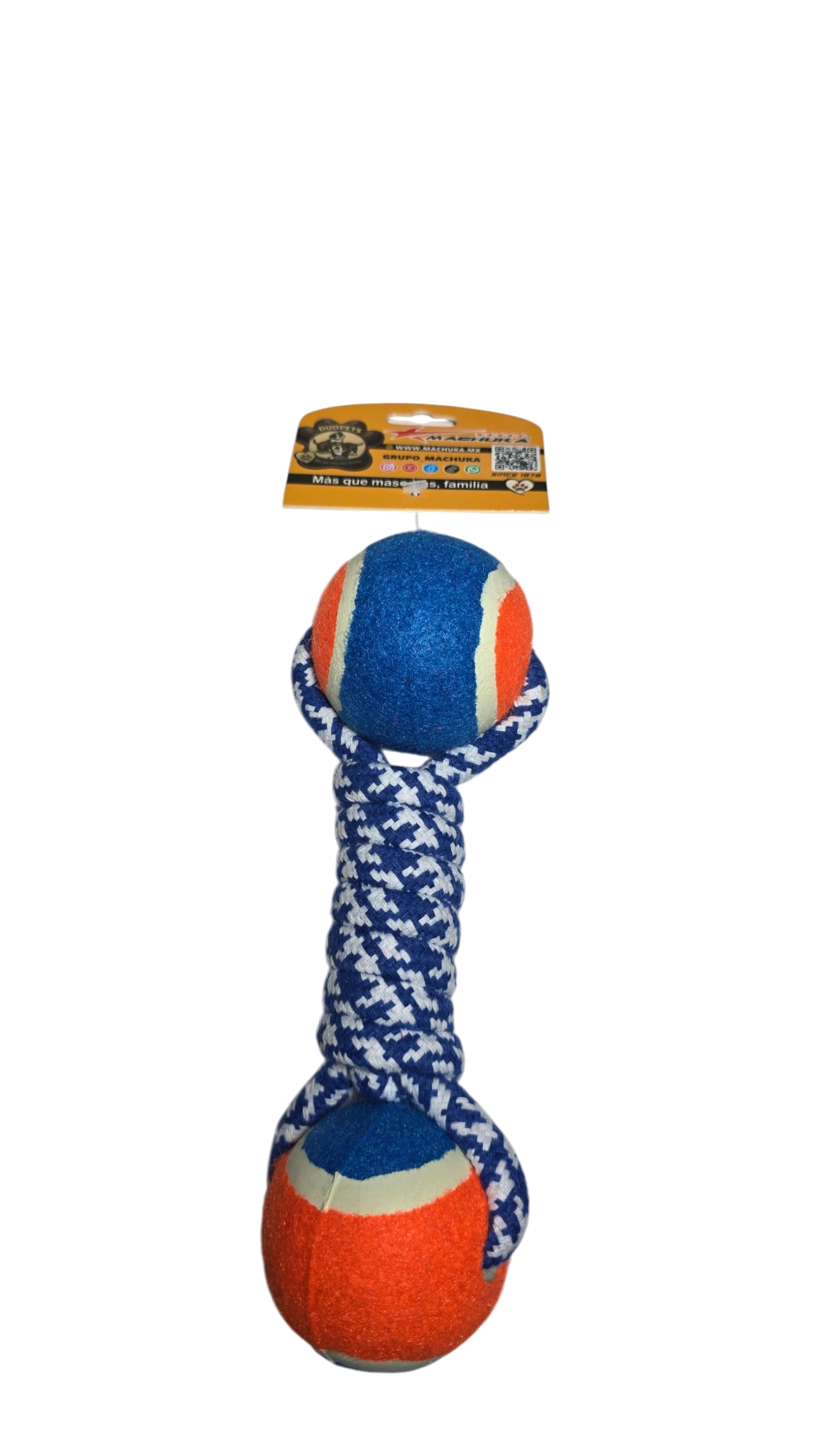 JUGUETE CON DOBLE PELOTA Y CUERDA PARA PERRO DUOPETS
