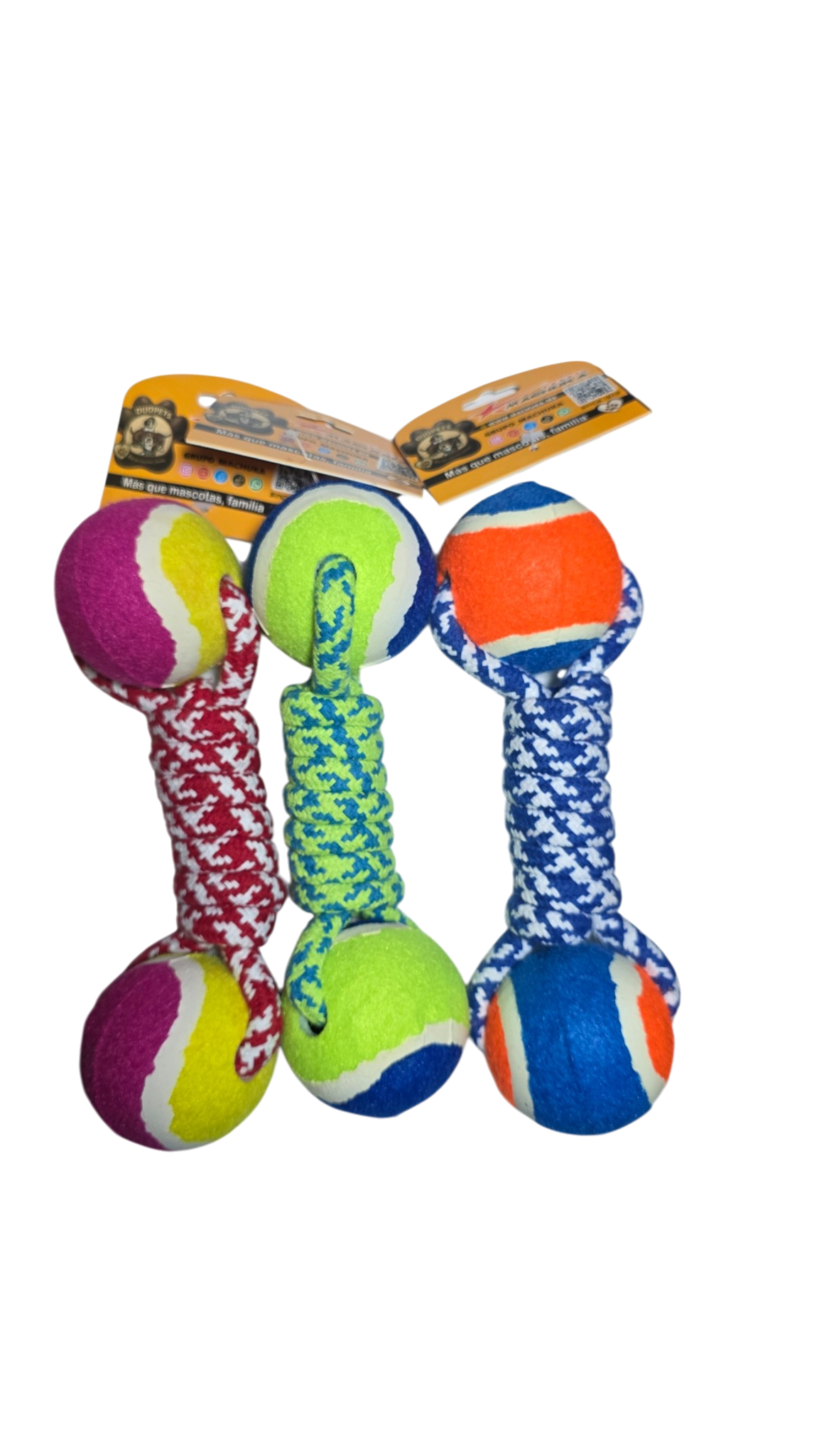 JUGUETE CON DOBLE PELOTA Y CUERDA PARA PERRO DUOPETS