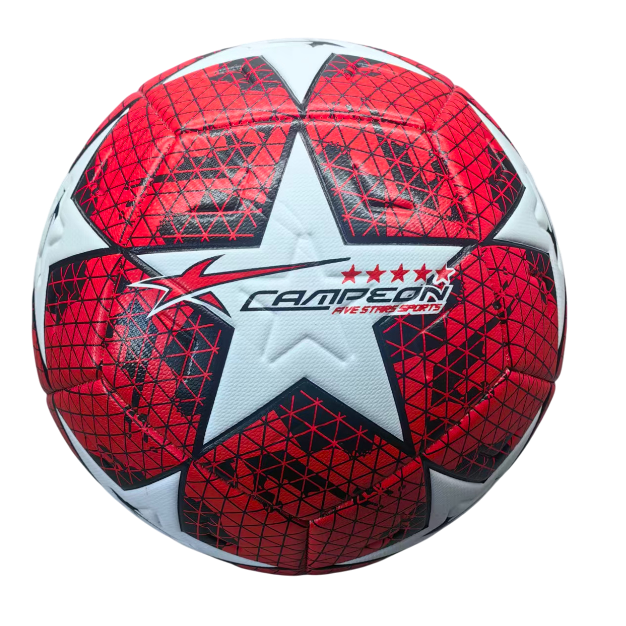 Balón Deportivo de Fútbol Alto Relieve Estrella Vortex 12 Gajos PU
