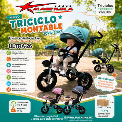TRICICLO LLANTA DE AIRE ULTRA-26 MACHUKA C/TOLDO