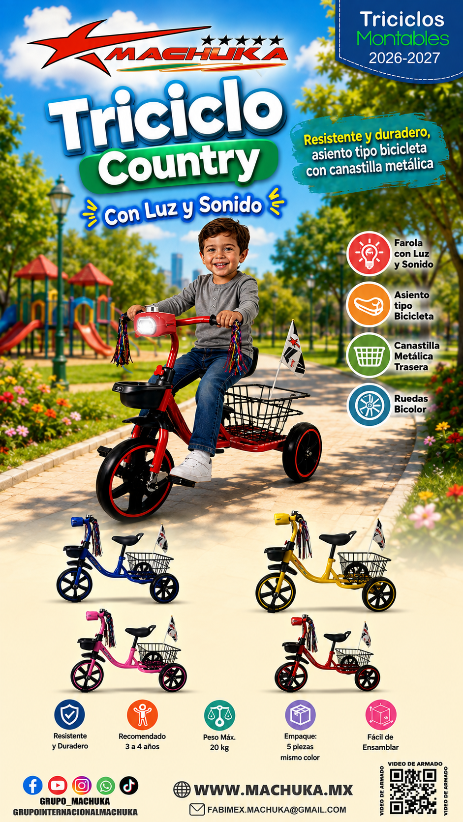 TRICICLO COUNTRY CON CANASTILLA 151