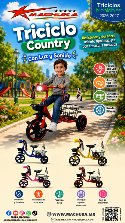 TRICICLO COUNTRY CON CANASTILLA 151