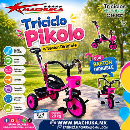 TRICICLO PIKOLO CON BASTÓN 889-26 MACHUKA
