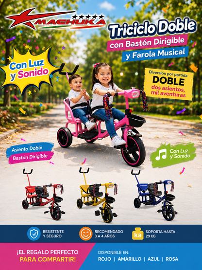 TRICICLO DOBLE CON BASTÓN DOBLE-26 MACHUKA