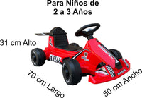 Carrito Go Kart Mini Campeón 12V C/Control Remoto
